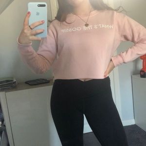 Cropped Pink Crew Neck